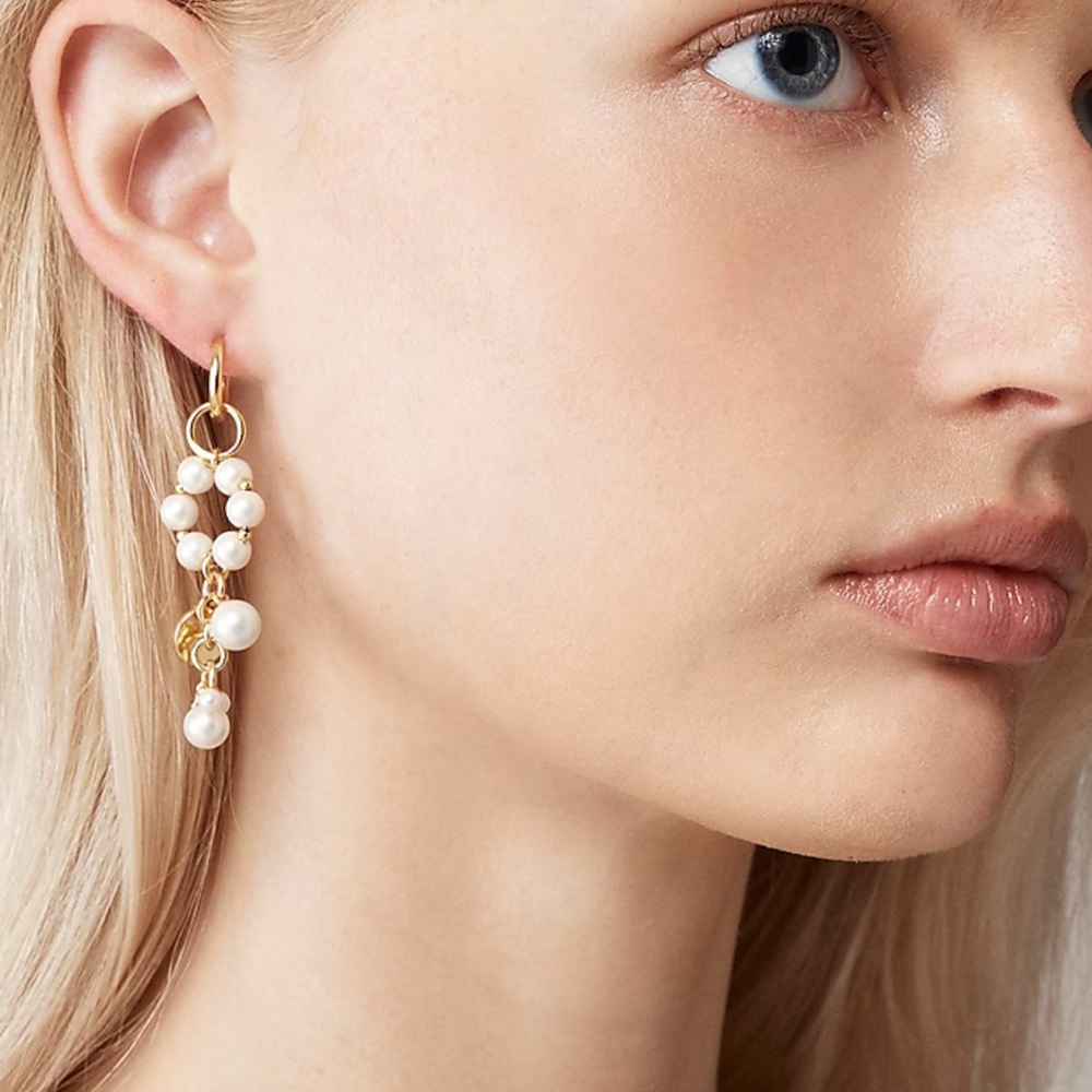 J.Crew Pearl charm earrings